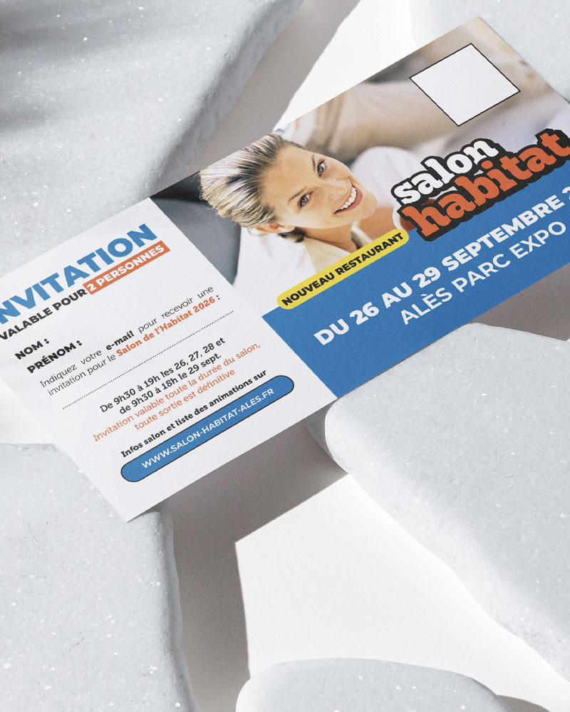 billet entrée invitation salon hbaitat d'alès